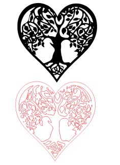 Happy Valentine Day Heart Vector art File for Laser Cut and Laser Engraving