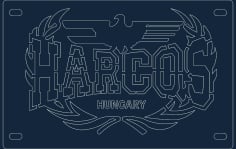 Harcos Rendszam Free Vector DXF File