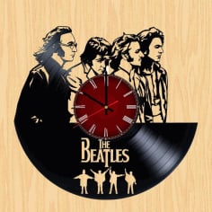 Harry Potter Silhouettes Decorative Wall Clock Frame CDR File