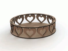 Heart Round Tray CDR File