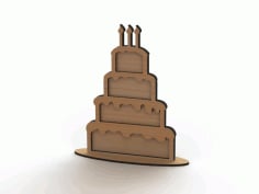 Heart Shape Birthday Cake Laser Cut CDR File