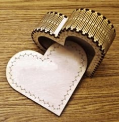 Heart Trinket Box for Laser Cut CNC DXF File