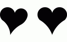 Hearts in Pair DXF File