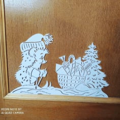 Hedgehog Christmas Decoration Laser Cut CDR File