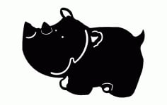 Hippo Cartoon Free DXF Vectors File