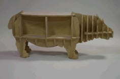 Hippo Table and Bookshelf DXF File