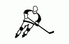 Hockey Player Template DXF File