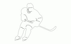 Hockey Player DXF File