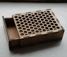 Honeycomb hole Box model for Laser Cut CNC DXF File