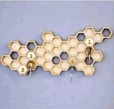 Honeycomb Key Holder for Laser Cut CDR File