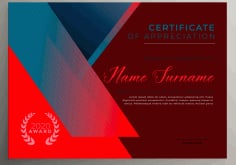 Honor Certificate of Appreciation Vector File