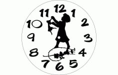 Horloge Fille Free Dxf For Cnc DXF Vectors File