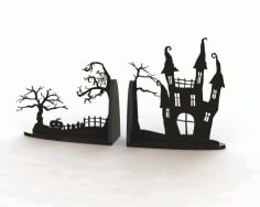 Horror Book Support Laser Cut Free CDR Vectors File