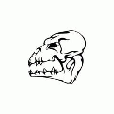 Horror Skull Bird Head 003 DXF File
