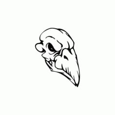 Horror Skull Bird Head 005 DXF File