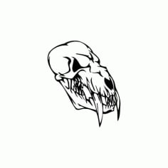 Horror Skull Bird Head 007 DXF File