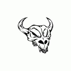 Horror Skull Bird Head 009 DXF File