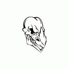 Horror Skull Bird Head 016 DXF File