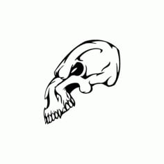 Horror Skull Bird Head 017 DXF File