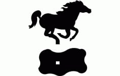 Horse Mustang Laser Cut DXF File