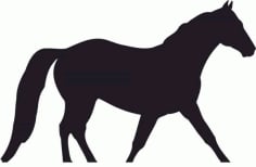 Horse Silhouette Free CDR Vectors File