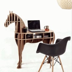 Horse Table CNC Laser Cutting Vector CDR File