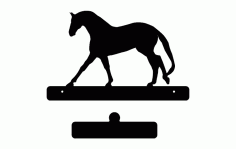 Horse With Plate Laser Cut DXF File