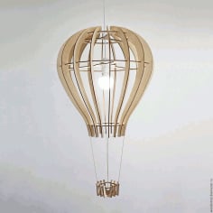 Hot Air Balloon Shape Lamp Laser Cut CDR File