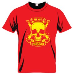 I am not a Hugger Skull for T-Shirt Laser Printing Skull Tattoo Sticker Free Vector