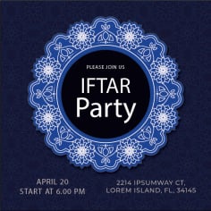 Iftar Party Invitation Card Vector File