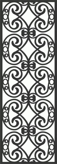 Imperial House Front veranda Grill Panel Design DXF File
