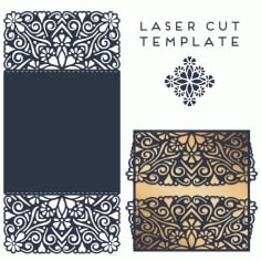 Invitation Card Design Template Laser Cut CDR File