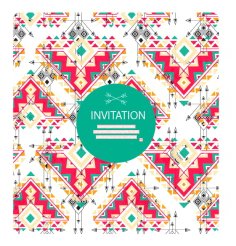 Invitation Card Ethnic Style Creator Free Vector