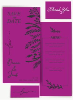 Invitation Card Template Elegant Classical Leaves Sketch Free Vector