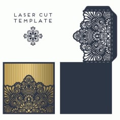 Invitation Card Template Laser Cut CDR File