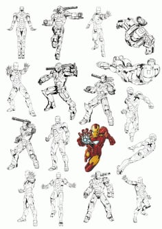 Iron Man Power Silhouette CDR File