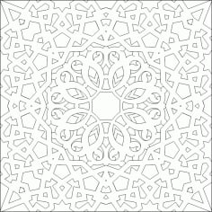 Islamic Ornament Vector Pattern Free DWG File