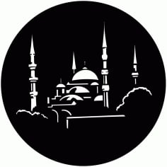 Islamic Wall Art Mosque Laser Cut Free CDR File