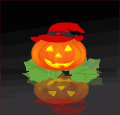 Jack Pumpkin Vector SVG File