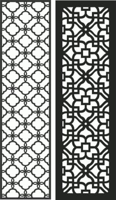 Jali Decorative Grille Panel Design DXF File