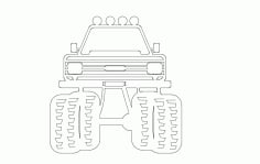 Jeep 4×4 Front DXF File