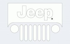 Jeep Front Side Free DXF Vectors File