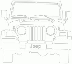 Jeep Outline Silhouette CDR File