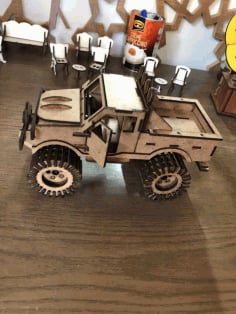 Jeep SUV 3D Puzzle Free CDR Vectors File