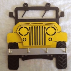 Jeep Wall Hanging CNC CDR File