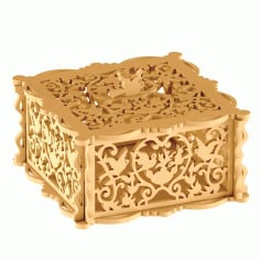 Jewelry Box Laser Cut Projects made of Wood DXF File