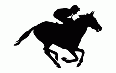 Jockey Horse Free DXF Vectors File