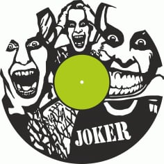 Joker Black Clock Frame CDR File