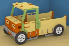 Kids Truck Toy Laser Cut Free CDR Vectors File
