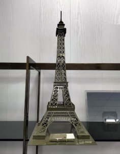 Laser Cut 3D Eiffel Tower Model CDR File